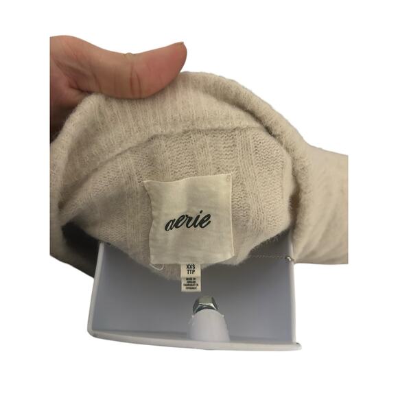 Aerie Cream Oversized Ribbed Knit Pullover Sweater XXS – Soft & Cozy Style - Picture 2 of 7